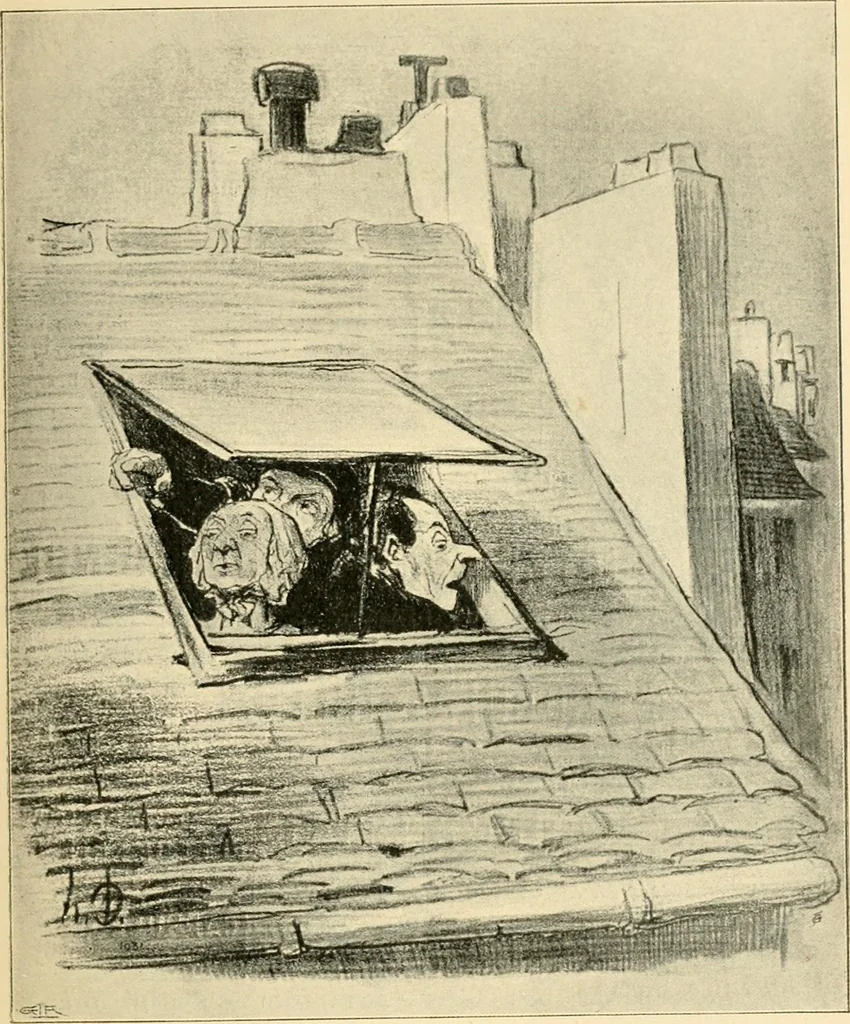 An illustration from Skämtbilden och dess historia i konsten, 1910, leaf 188