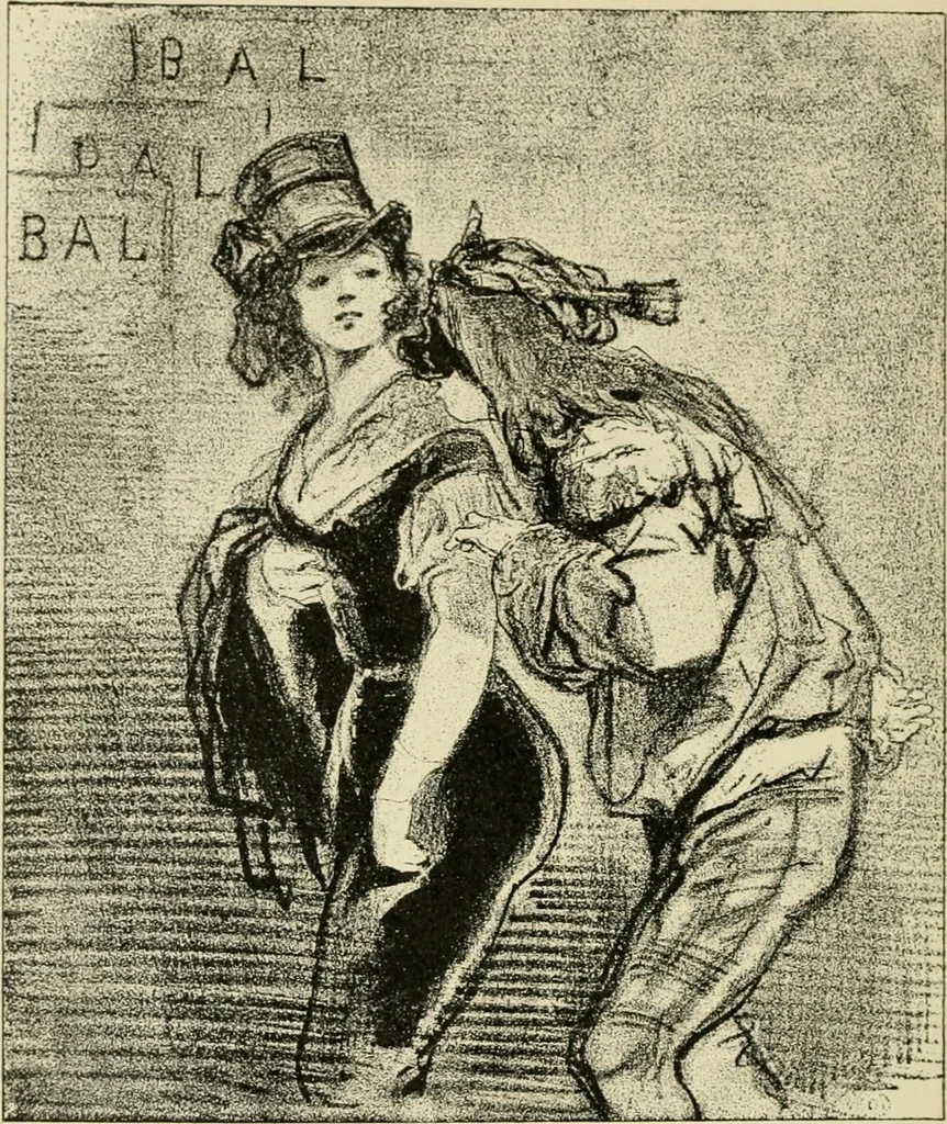 An illustration from Skämtbilden och dess historia i konsten, 1910, leaf 203