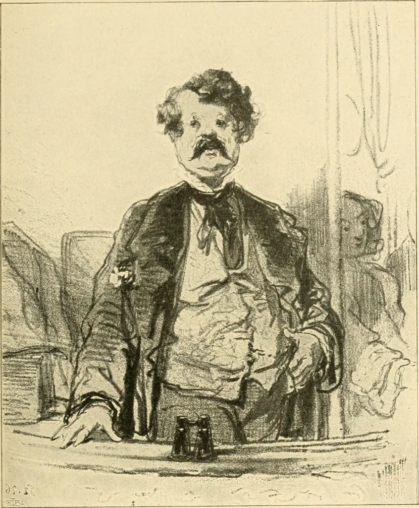An illustration from Skämtbilden och dess historia i konsten, 1910, leaf 206
