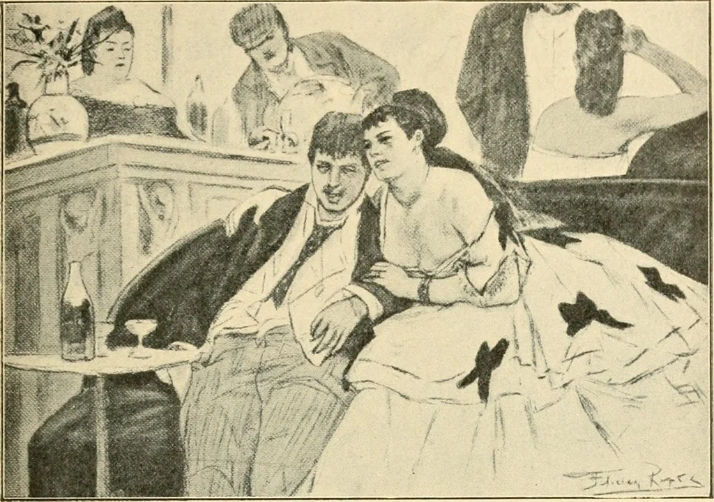An illustration from Skämtbilden och dess historia i konsten, 1910, leaf 224