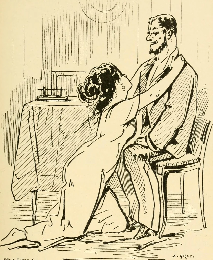 An illustration from Skämtbilden och dess historia i konsten, 1910, leaf 230