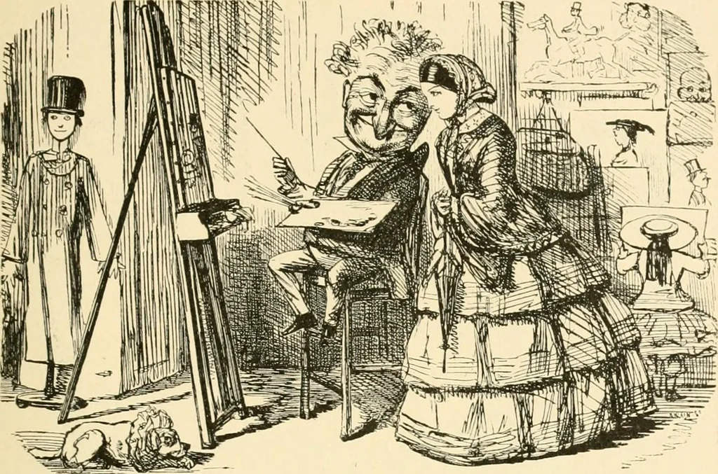 An illustration from Skämtbilden och dess historia i konsten, 1910, leaf 234