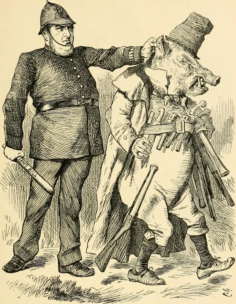 An illustration from Skämtbilden och dess historia i konsten, 1910, leaf 256