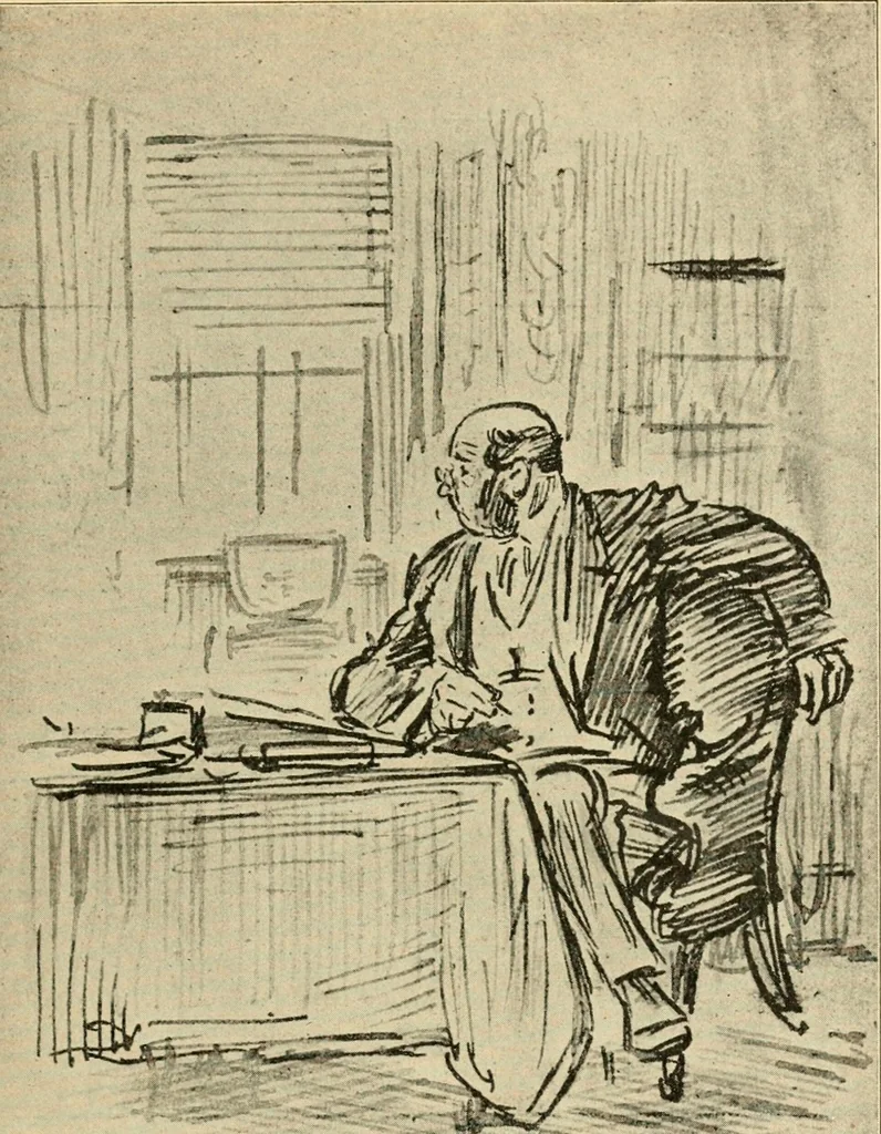An illustration from Skämtbilden och dess historia i konsten, 1910, leaf 266
