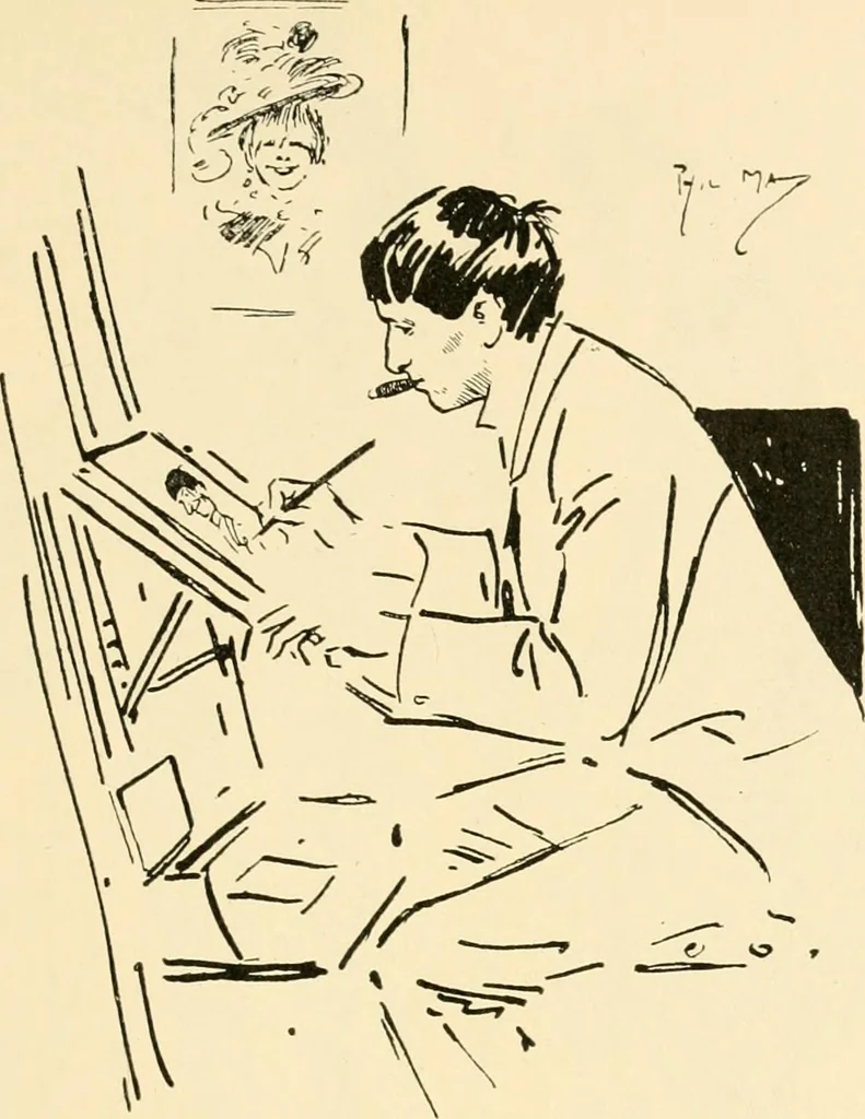 An illustration from Skämtbilden och dess historia i konsten, 1910, leaf 278