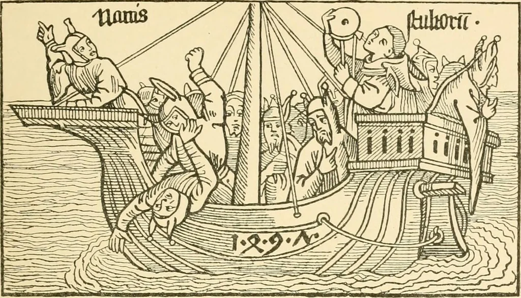 An illustration from Skämtbilden och dess historia i konsten, 1910, leaf 28