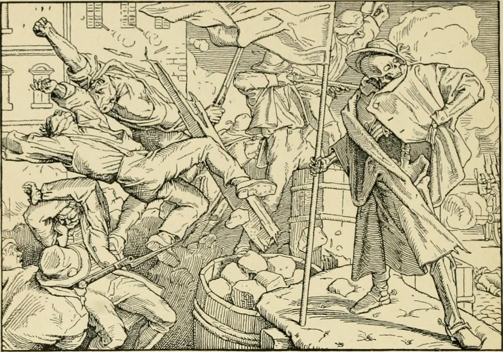 An illustration from Skämtbilden och dess historia i konsten, 1910, leaf 287