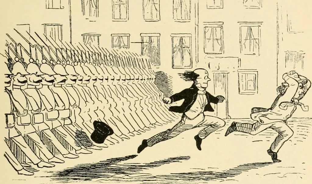An illustration from Skämtbilden och dess historia i konsten, 1910, leaf 292