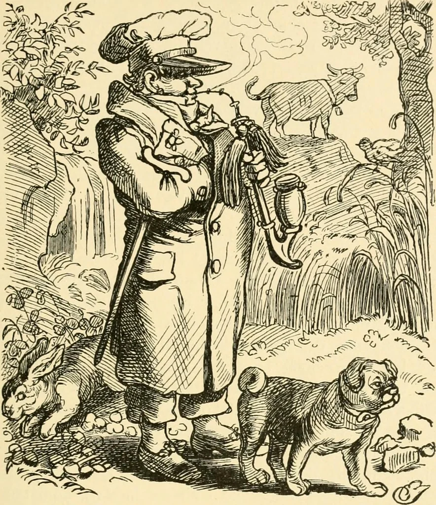 An illustration from Skämtbilden och dess historia i konsten, 1910, leaf 296