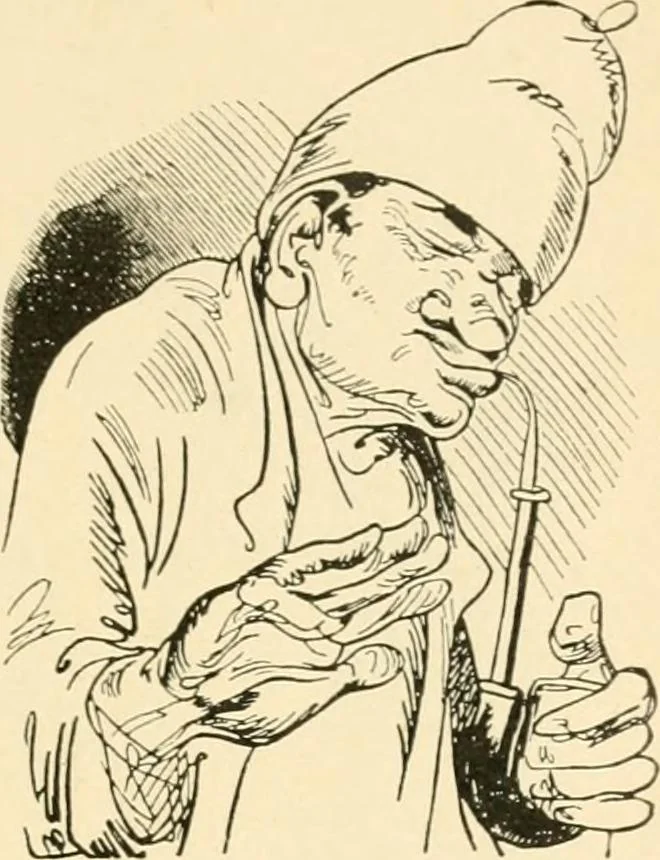An illustration from Skämtbilden och dess historia i konsten, 1910, leaf 302