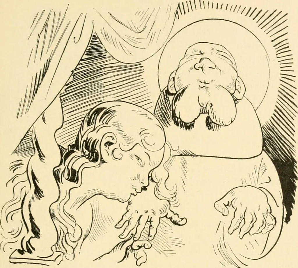 An illustration from Skämtbilden och dess historia i konsten, 1910, leaf 304