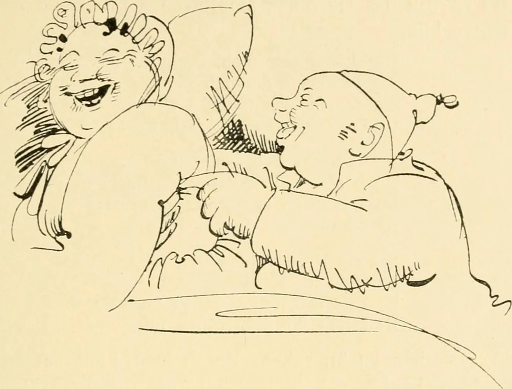 An illustration from Skämtbilden och dess historia i konsten, 1910, leaf 308