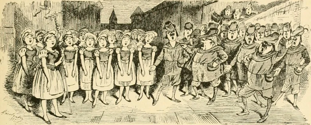 An illustration from Skämtbilden och dess historia i konsten, 1910, leaf 314