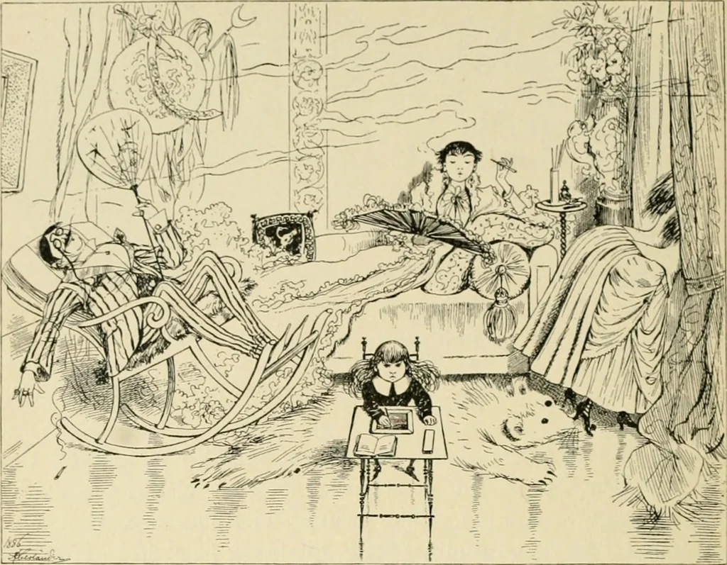 An illustration from Skämtbilden och dess historia i konsten, 1910, leaf 315