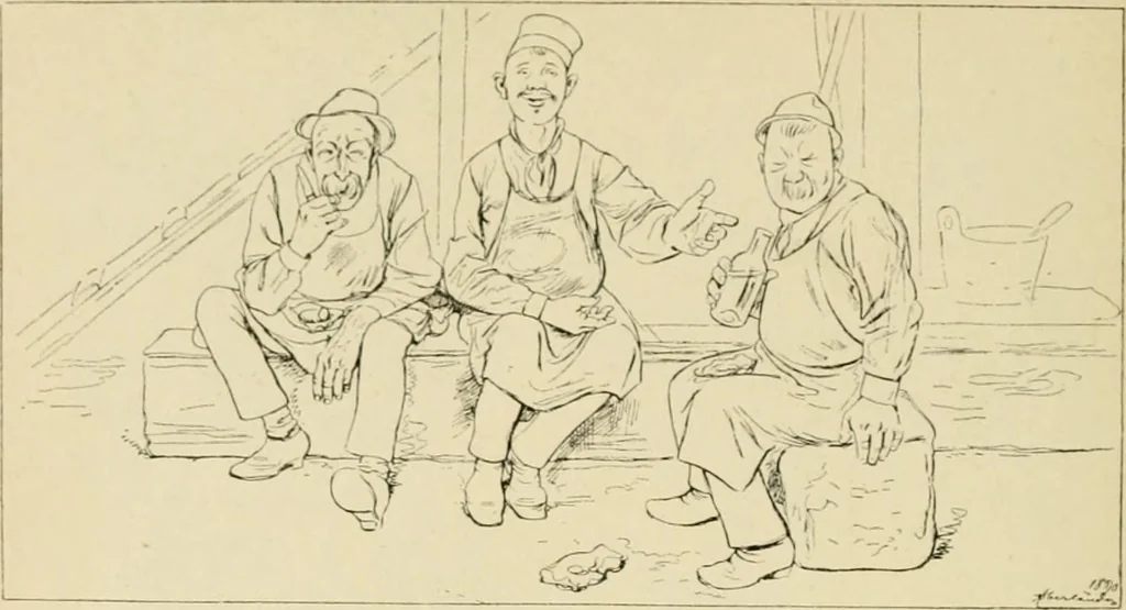 An illustration from Skämtbilden och dess historia i konsten, 1910, leaf 317