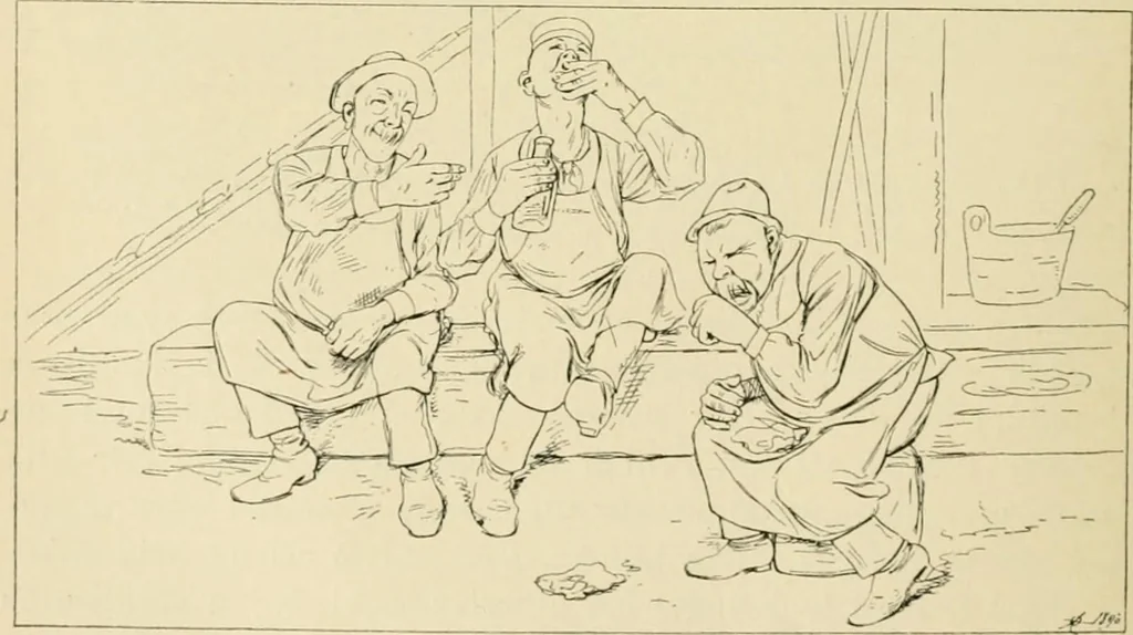 An illustration from Skämtbilden och dess historia i konsten, 1910, leaf 317