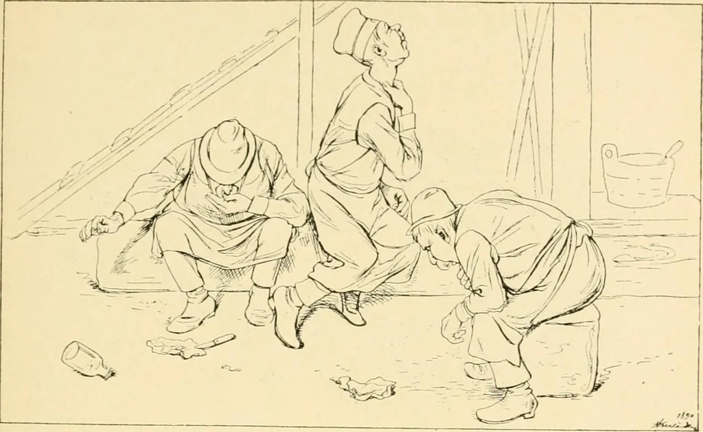 An illustration from Skämtbilden och dess historia i konsten, 1910, leaf 318