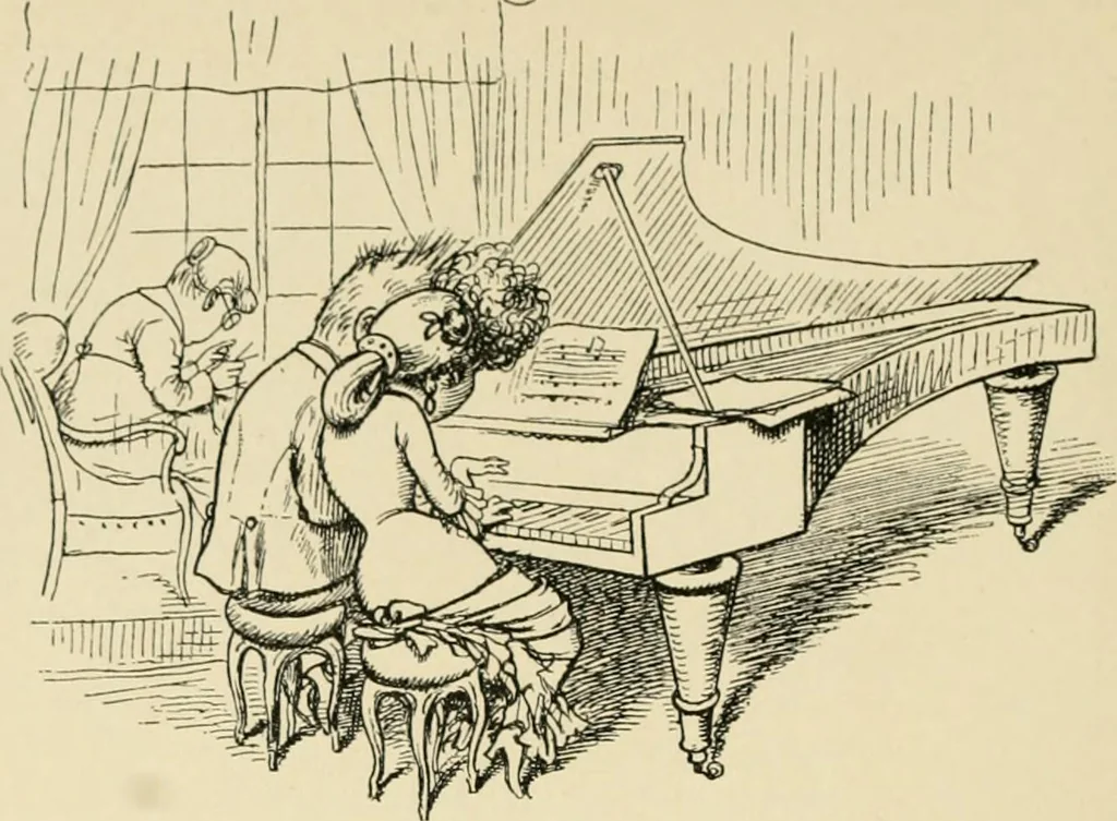 An illustration from Skämtbilden och dess historia i konsten, 1910, leaf 319
