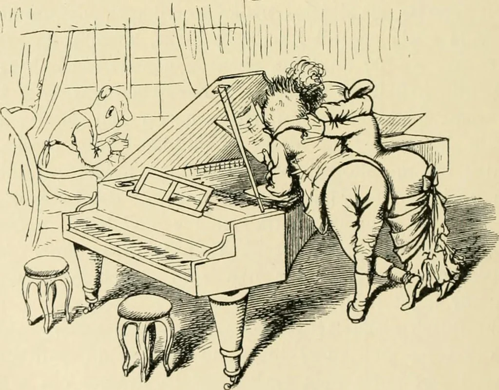 An illustration from Skämtbilden och dess historia i konsten, 1910, leaf 319