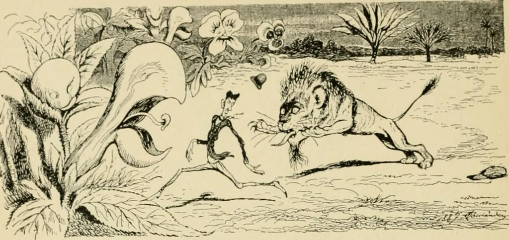 An illustration from Skämtbilden och dess historia i konsten, 1910, leaf 323