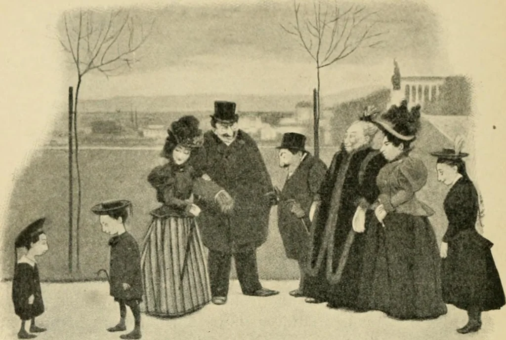 An illustration from Skämtbilden och dess historia i konsten, 1910, leaf 329