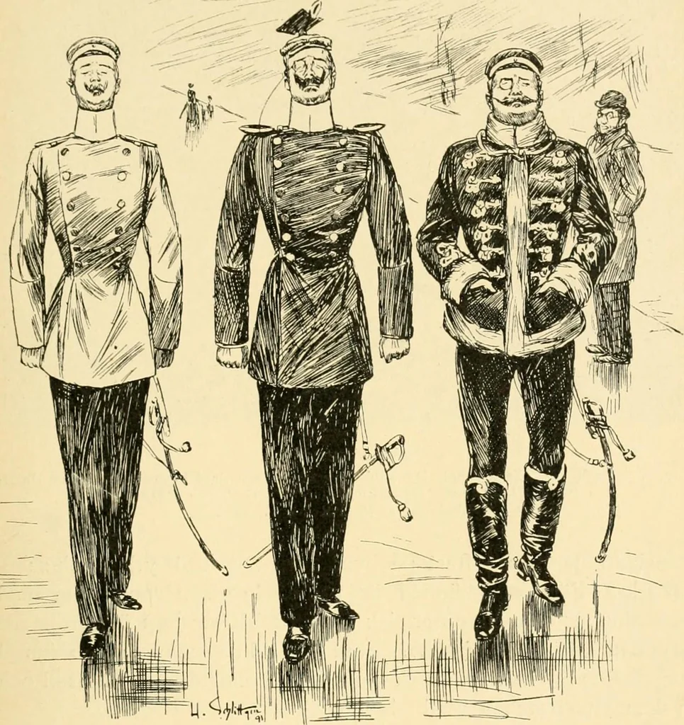 An illustration from Skämtbilden och dess historia i konsten, 1910, leaf 332