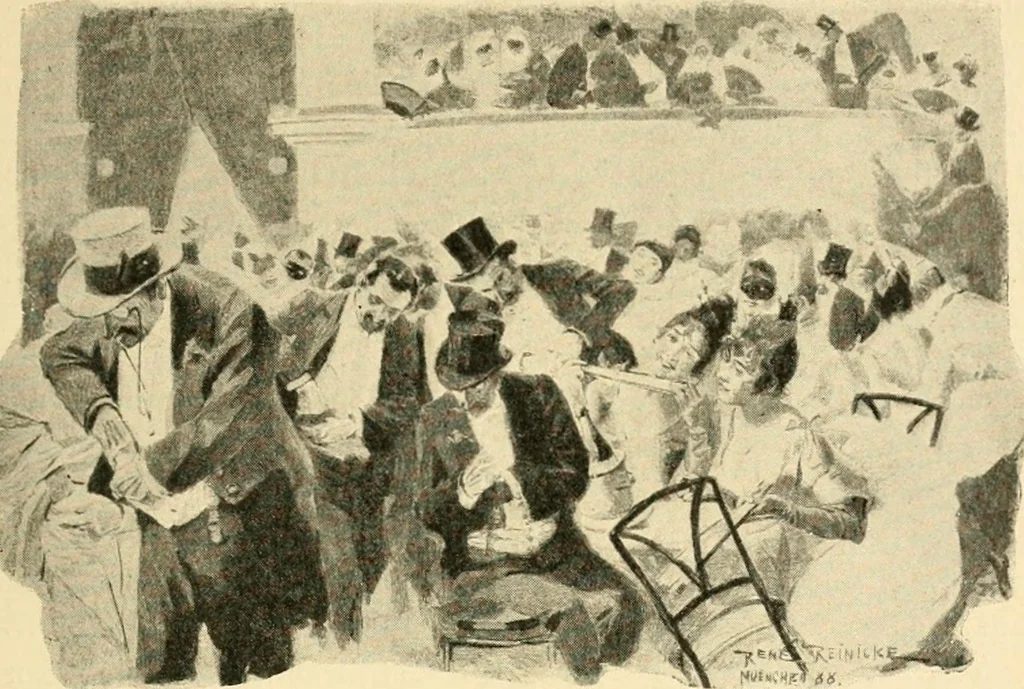 An illustration from Skämtbilden och dess historia i konsten, 1910, leaf 334
