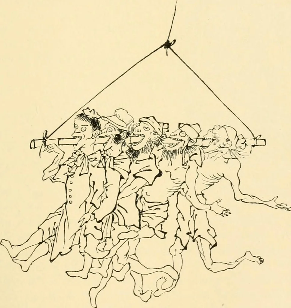 An illustration from Skämtbilden och dess historia i konsten, 1910, leaf 340