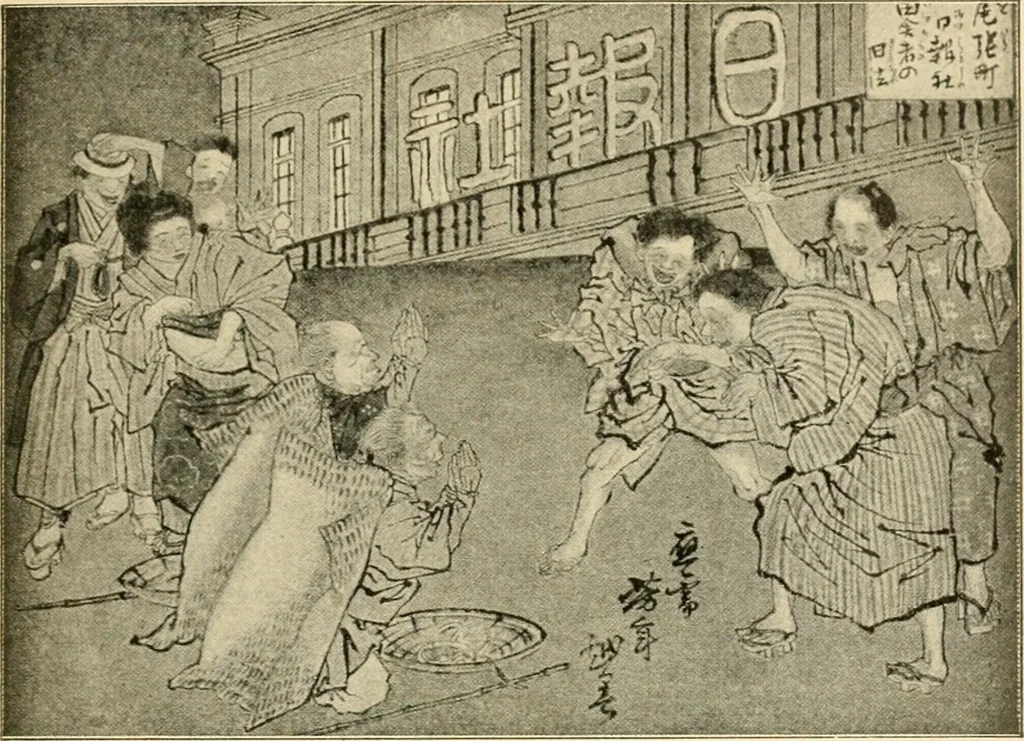 An illustration from Skämtbilden och dess historia i konsten, 1910, leaf 348
