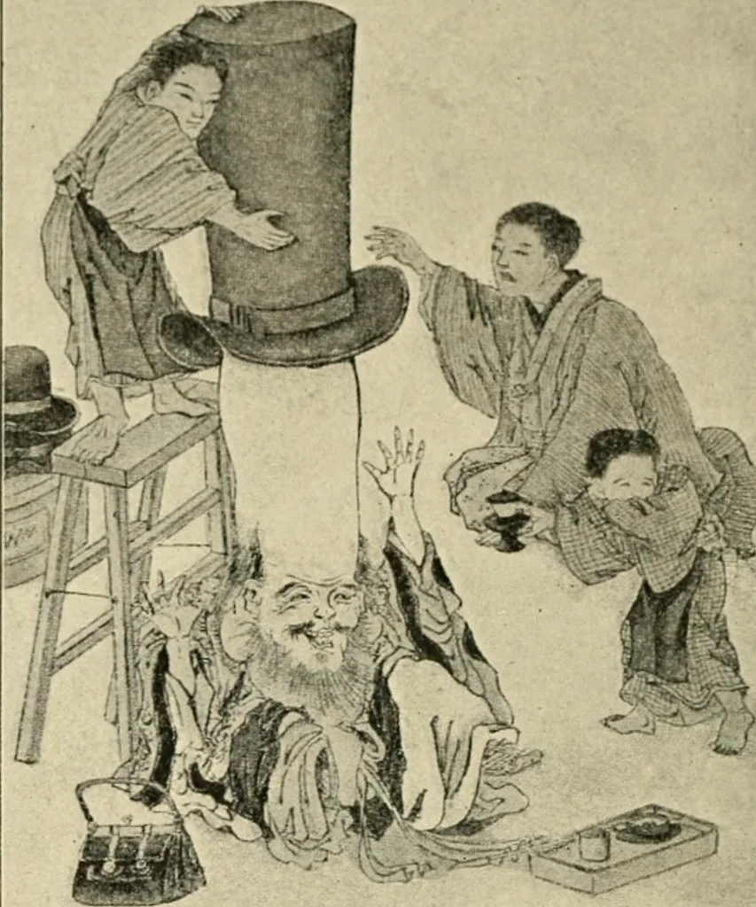 An illustration from Skämtbilden och dess historia i konsten, 1910, leaf 349