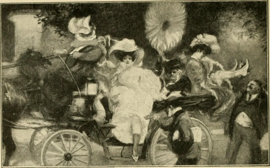 An illustration from Skämtbilden och dess historia i konsten, 1910, leaf 351