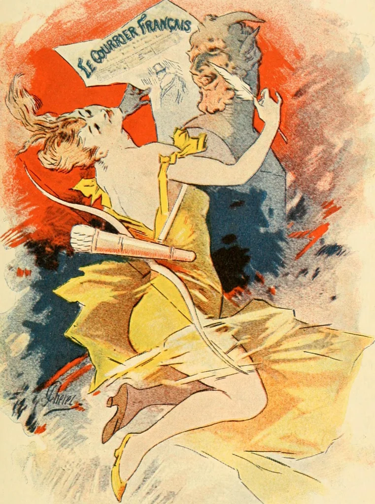 An illustration from Skämtbilden och dess historia i konsten, 1910, leaf 354