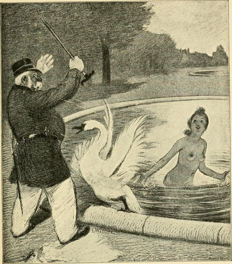 An illustration from Skämtbilden och dess historia i konsten, 1910, leaf 364