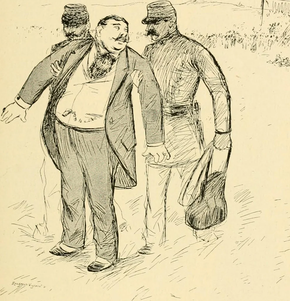 An illustration from Skämtbilden och dess historia i konsten, 1910, leaf 374