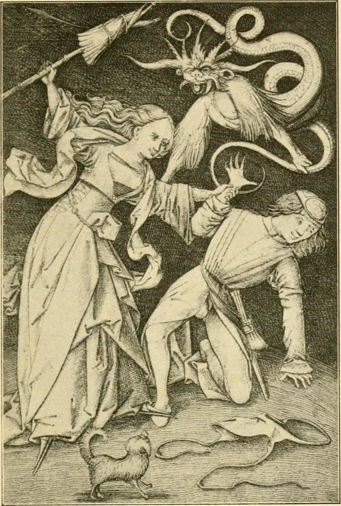 An illustration from Skämtbilden och dess historia i konsten, 1910, leaf 38