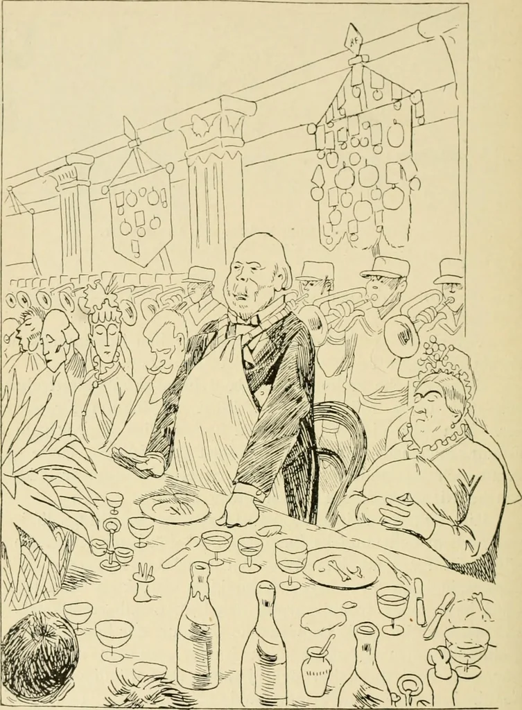 An illustration from Skämtbilden och dess historia i konsten, 1910, leaf 393