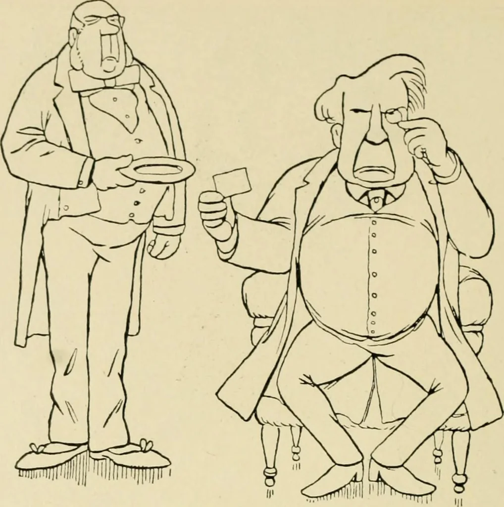 An illustration from Skämtbilden och dess historia i konsten, 1910, leaf 397