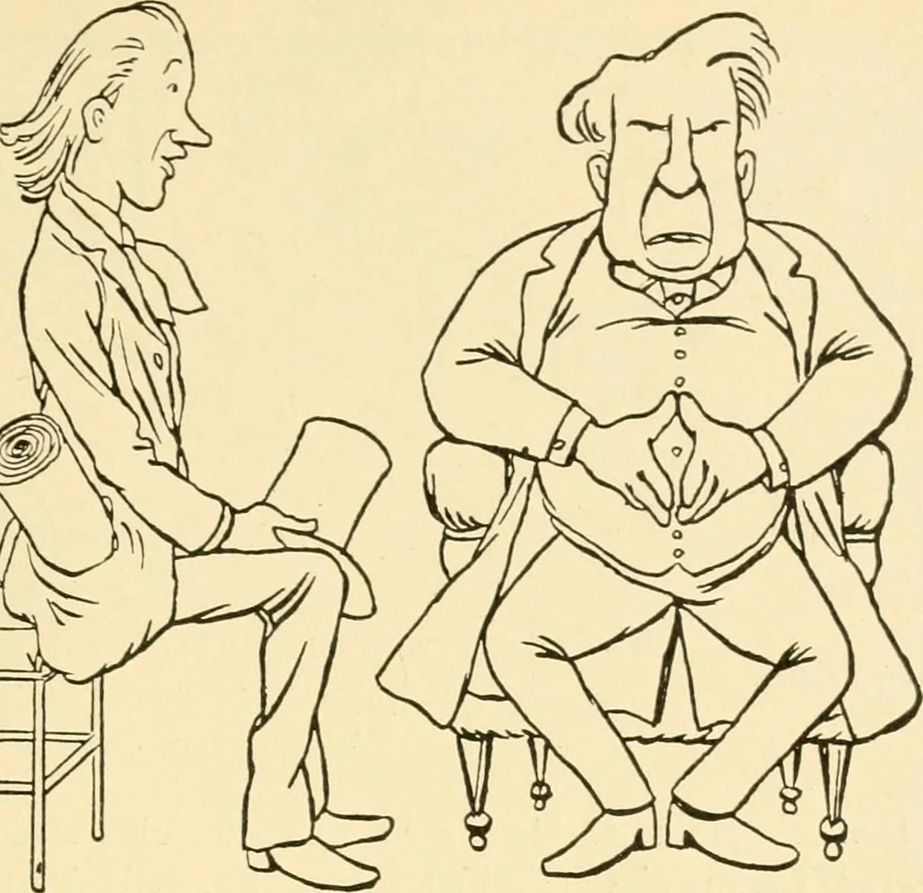 An illustration from Skämtbilden och dess historia i konsten, 1910, leaf 398