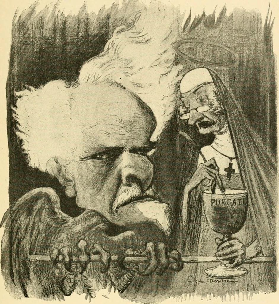 An illustration from Skämtbilden och dess historia i konsten, 1910, leaf 406