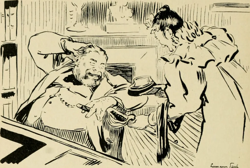 An illustration from Skämtbilden och dess historia i konsten, 1910, leaf 409