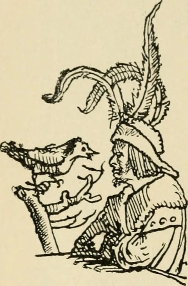 An illustration from Skämtbilden och dess historia i konsten, 1910, leaf 41