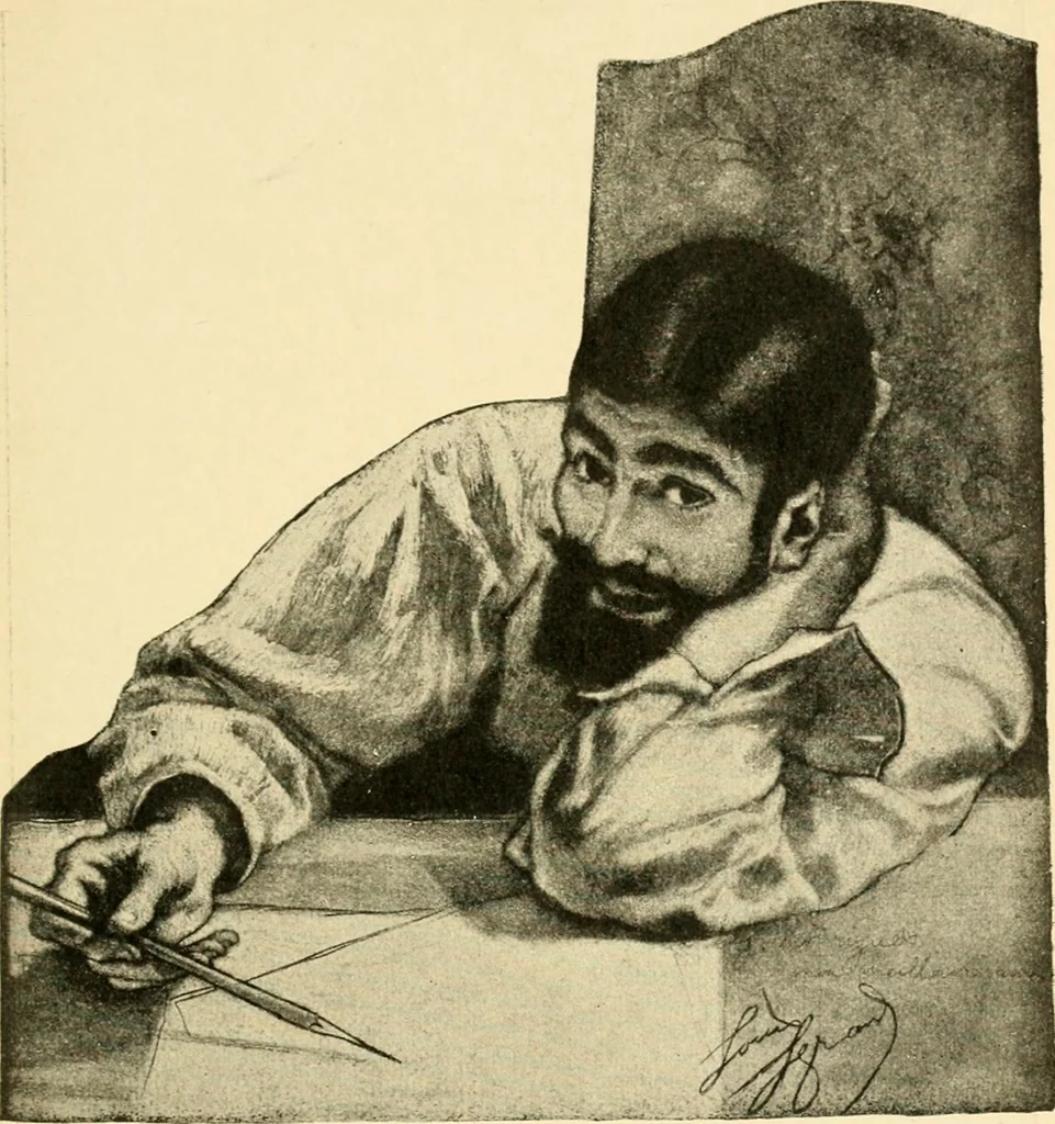 An illustration from Skämtbilden och dess historia i konsten, 1910, leaf 412