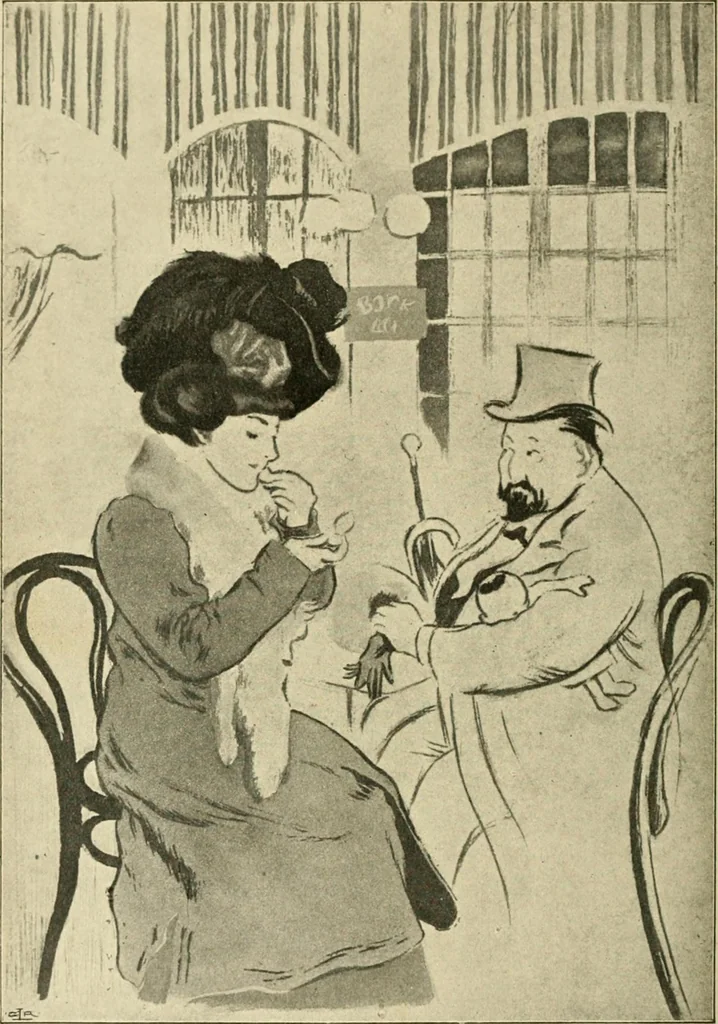 An illustration from Skämtbilden och dess historia i konsten, 1910, leaf 415