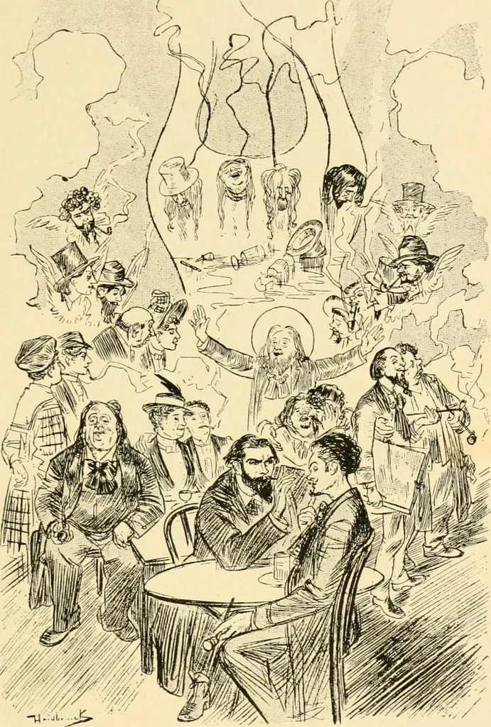 An illustration from Skämtbilden och dess historia i konsten, 1910, leaf 418