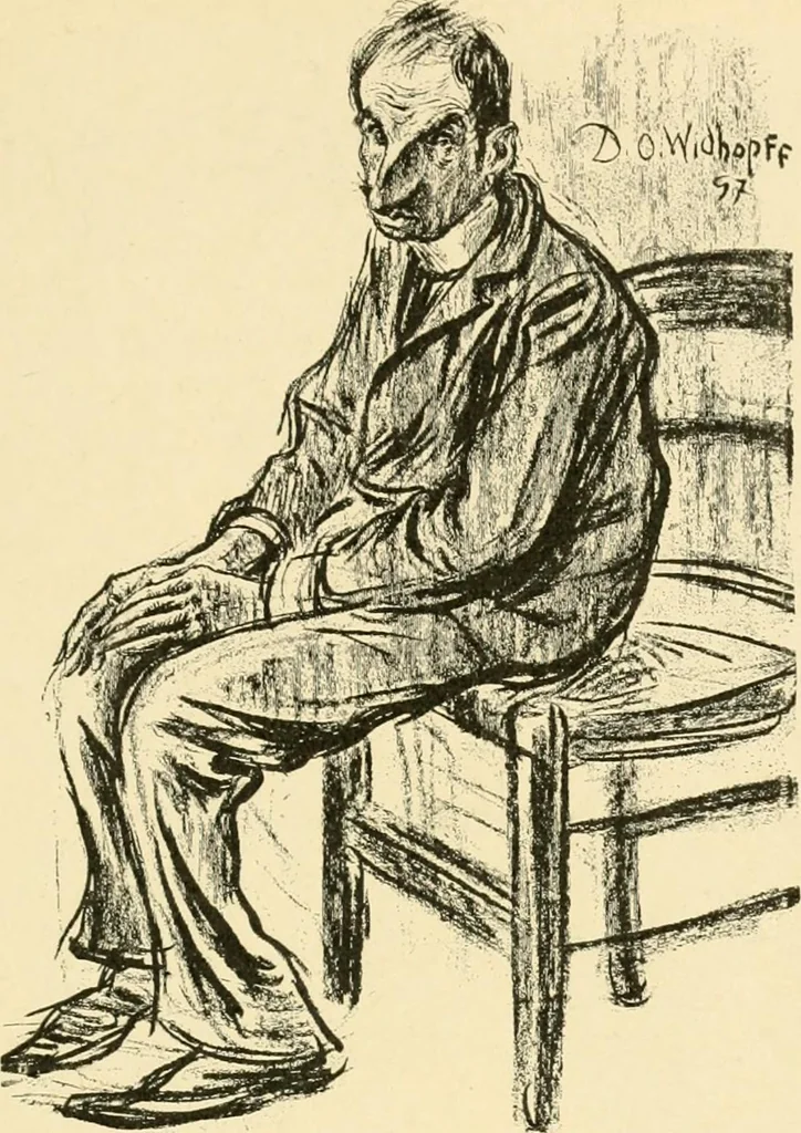An illustration from Skämtbilden och dess historia i konsten, 1910, leaf 420