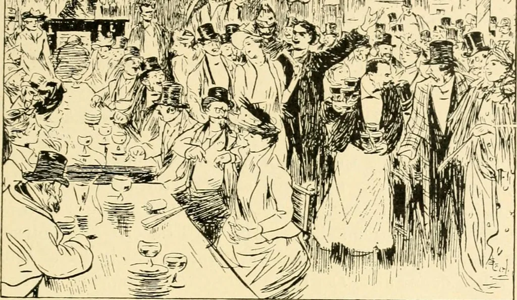 An illustration from Skämtbilden och dess historia i konsten, 1910, leaf 428