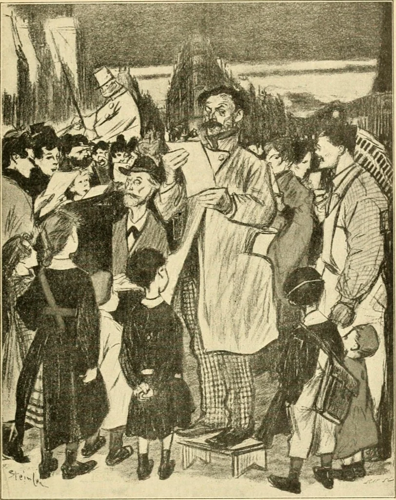 An illustration from Skämtbilden och dess historia i konsten, 1910, leaf 432