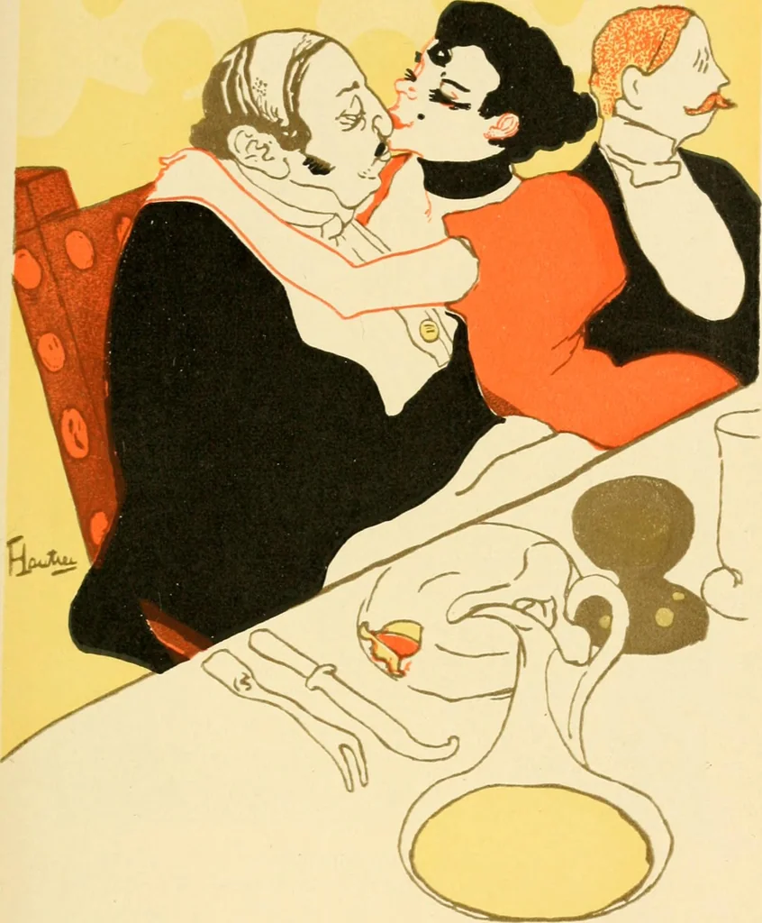 An illustration from Skämtbilden och dess historia i konsten, 1910, leaf 442