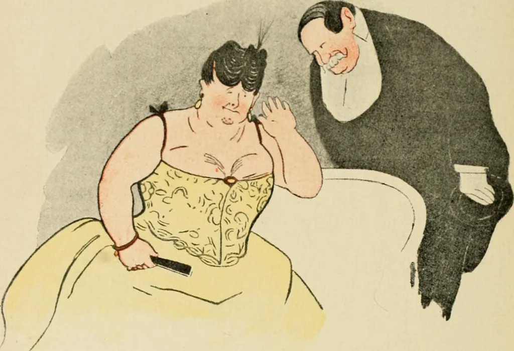 An illustration from Skämtbilden och dess historia i konsten, 1910, leaf 445