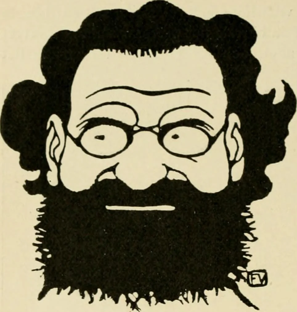An illustration from Skämtbilden och dess historia i konsten, 1910, leaf 451